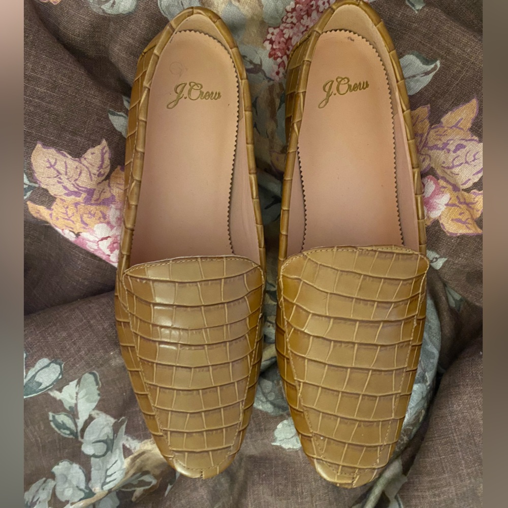 J. Crew croc embossed loafer NWOT SZ 10